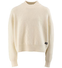 G-Star RAW Bluse -  Uld/Bomuld - Cropped - Milk G-Star RAW Bluse -  Uld/Bomuld - Cropped - Milk