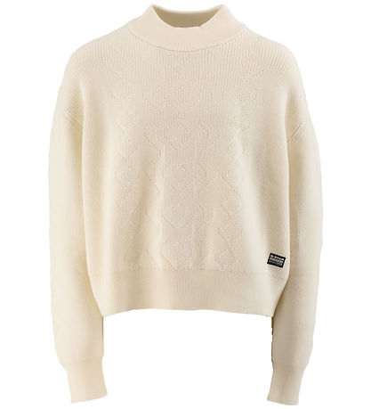 G-Star RAW Bluse -  Uld/Bomuld - Cropped - Milk