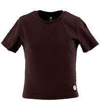 T-Shirt G-Star RAW - Recadré - Chocolat Plum T-Shirt G-Star RAW - Recadré - Chocolat Plum