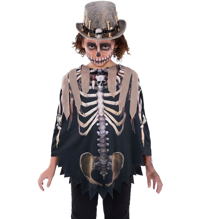 Smiffys Udklædning - Voodoo Witch Doctor Poncho - Brun/Sort