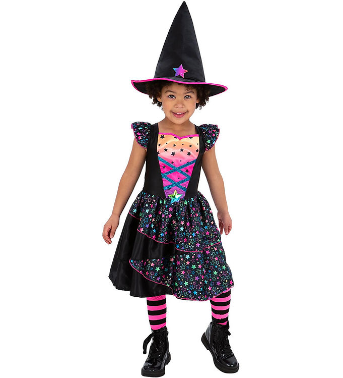 Smiffys Udklædning - Neon Star Witch - Rosa/Sort