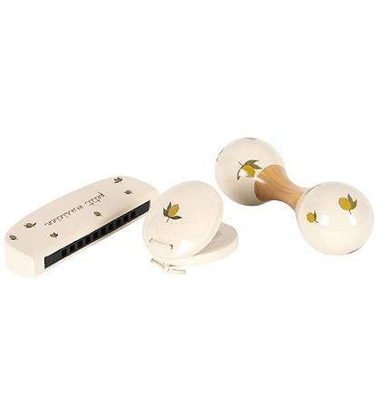 Konges Sløjd Musikinstrumenter - Træ - 3 Dele - Lemon Konges Sløjd Musikinstrumenter - Træ - 3 Dele - Lemon