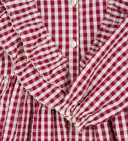 Konges Sløjd Kjole - Kim - Sangria/Butter Check