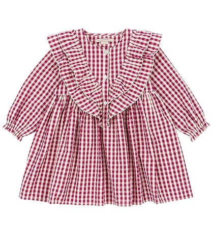 Konges Sløjd Kjole - Kim - Sangria/Butter Check