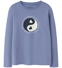 Name It Bluse - NkfVeen - Blue Ice/Ying Yang Name It Bluse - NkfVeen - Blue Ice/Ying Yang