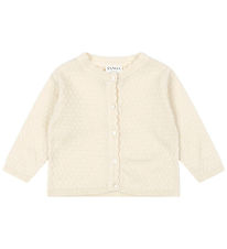 Fanga Fontana Cardigan - Strik - Venti Pointelle - Antique White Fanga Fontana Cardigan - Strik - Venti Pointelle - Antique White