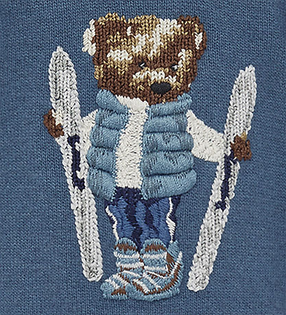 Moncler Bluse - Uld - Medium Blue m. Bamse