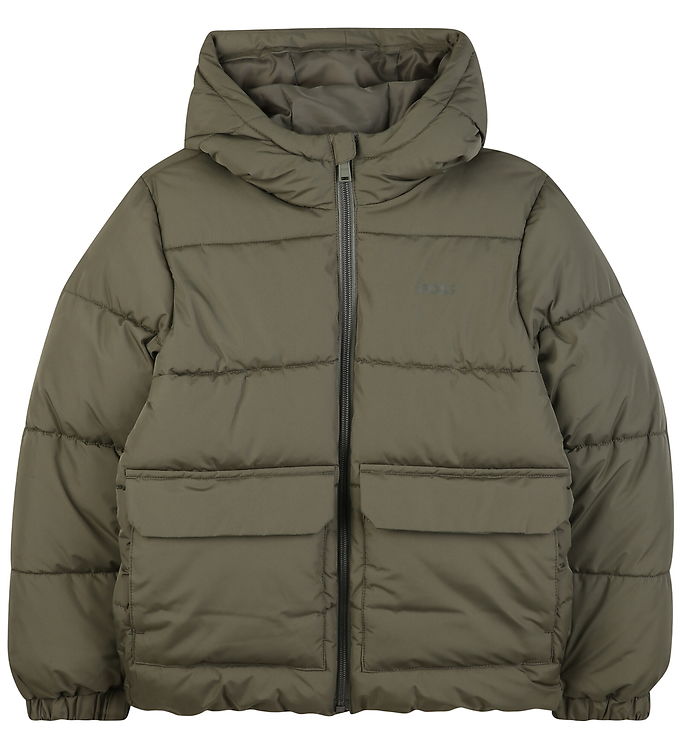 BOSS Dynejakke - Armygrøn