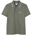 BOSS Polo - Støvet Grøn m. Hvid BOSS Polo - Støvet Grøn m. Hvid