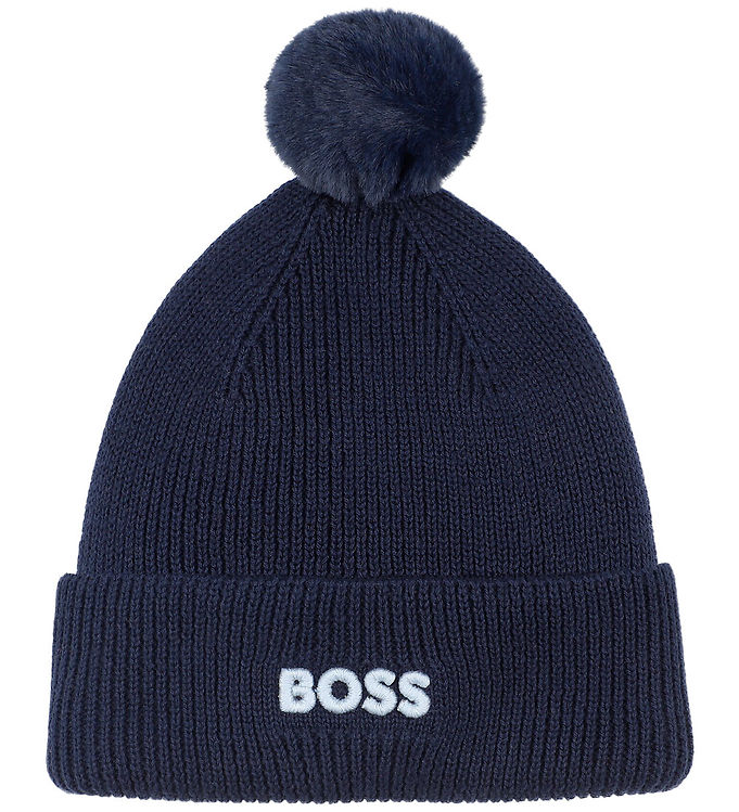 BOSS Hue - Strik - Navy m. Kvast