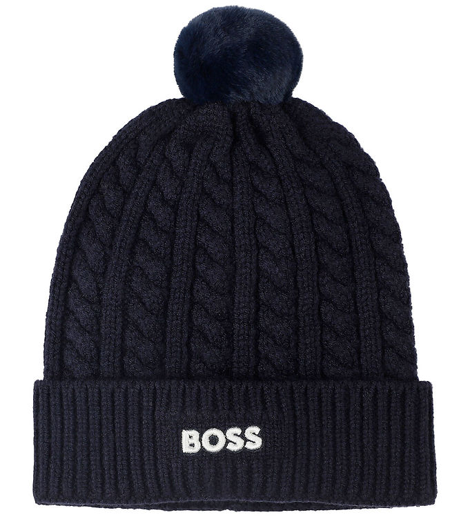 BOSS Hue - Strik - Navy m. Kvast