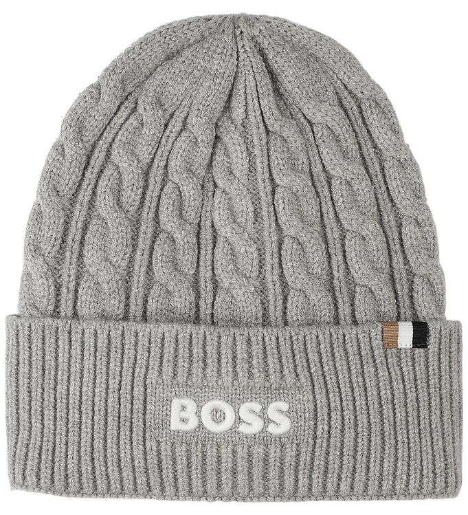 BOSS Hue - Strik - gråmeleret