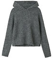 LMTD Hættetrøje - Strik - NlfNulo - Dark Grey Melange LMTD Hættetrøje - Strik - NlfNulo - Dark Grey Melange