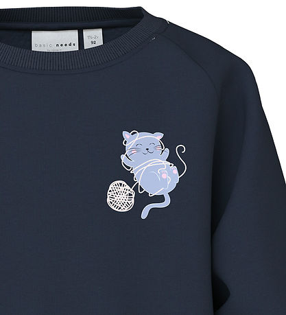 Name It Sweatshirt - NmfVenus - Navy Blazer/Cat Yarn