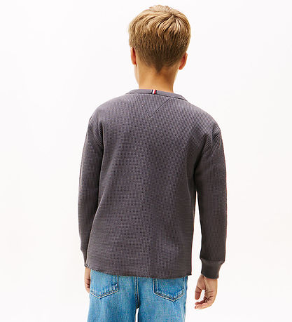 Tommy Hilfiger Bluse - Strik - Washed Black Tommy Hilfiger Bluse - Strik - Washed Black