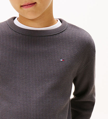 Tommy Hilfiger Bluse - Strik - Washed Black Tommy Hilfiger Bluse - Strik - Washed Black