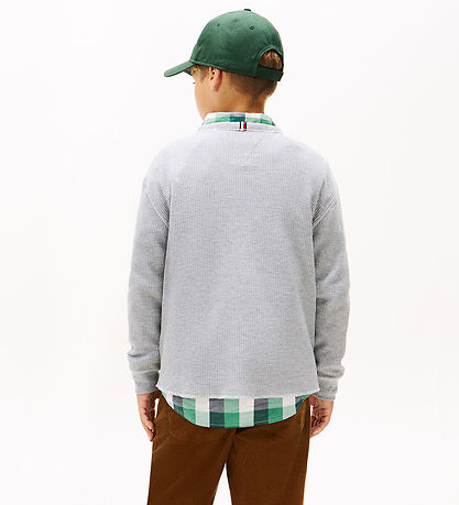 Tommy Hilfiger Bluse - Strik - Lysegråmeleret