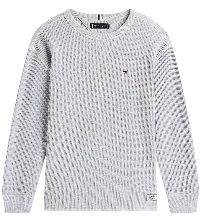 Tommy Hilfiger Bluse - Strik - Lysegråmeleret