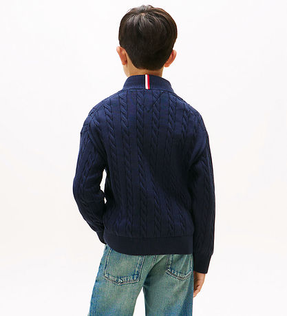 Tommy Hilfiger Bluse m. Lynlås - Dark Night Navy Tommy Hilfiger Bluse m. Lynlås - Dark Night Navy