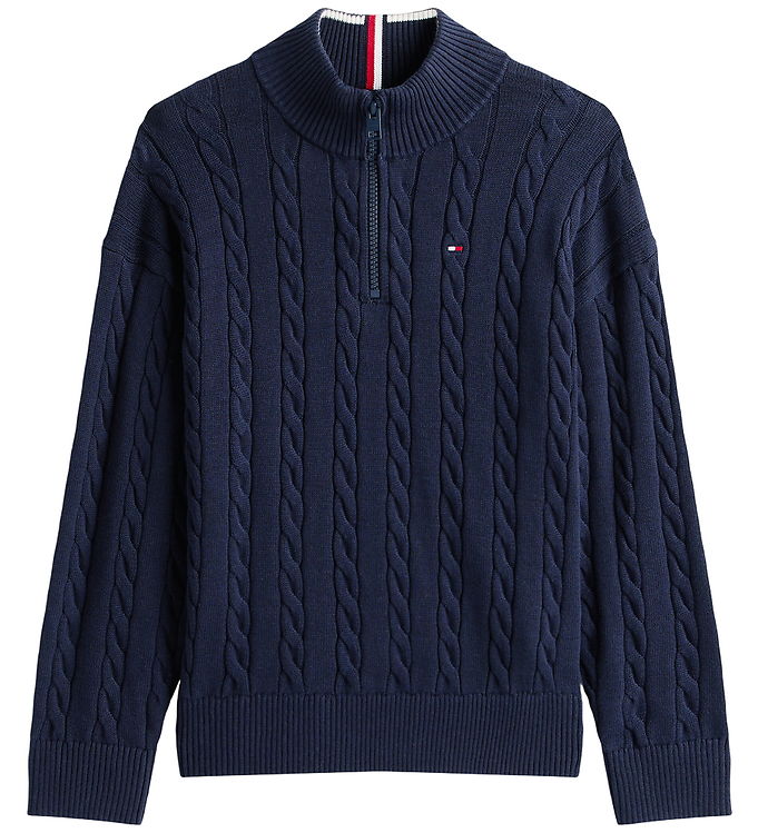 Tommy Hilfiger Bluse m. Lynlås - Dark Night Navy