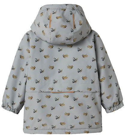 Lil' Atelier Vinterjakke - NmmLasnow10 - Ultimate Grey/Airplanes