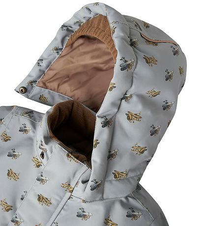 Lil' Atelier Vinterjakke - NmmLasnow10 - Ultimate Grey/Airplanes