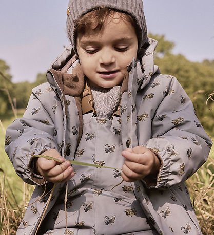 Lil' Atelier Vinterjakke - NmmLasnow10 - Ultimate Grey/Airplanes Lil' Atelier Vinterjakke - NmmLasnow10 - Ultimate Grey/Airplanes