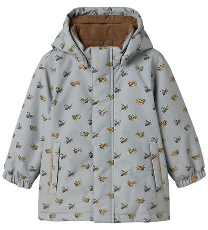 Lil' Atelier Vinterjakke - NmmLasnow10 - Ultimate Grey/Airplanes Lil' Atelier Vinterjakke - NmmLasnow10 - Ultimate Grey/Airplanes