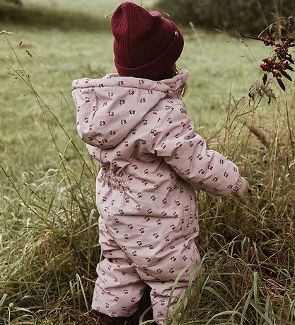 Lil' Atelier Flyverdragt - NmfLasnow10 - AOP - Misty Rose/Cherry