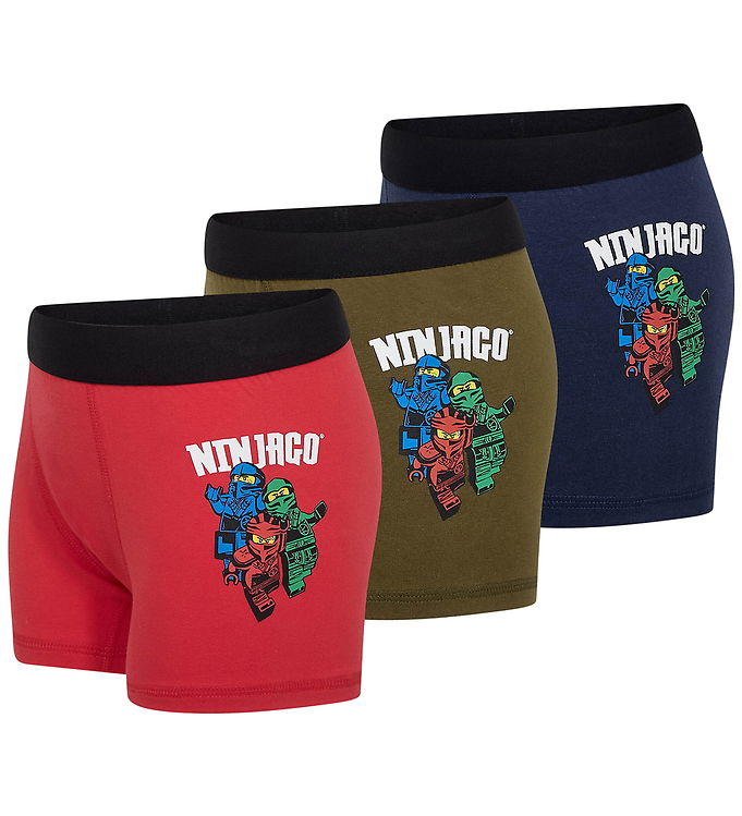 LEGOÂ® Wear Ninjago Boxershorts - 3-pak - LwaGan - Blå/Rød/Grøn