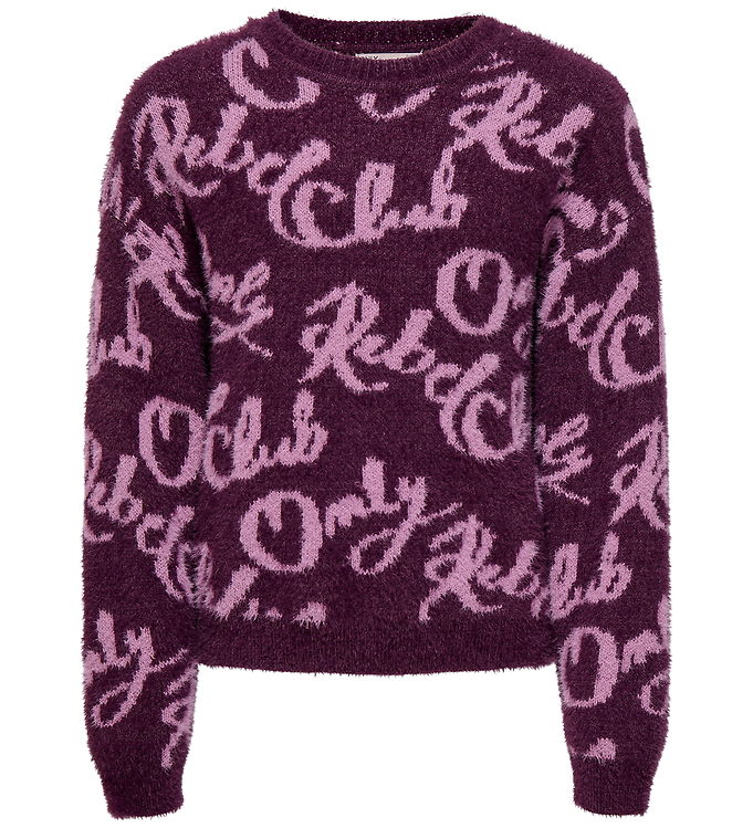 Kids Only Bluse - Strik - KogDina - Mauve Wine/Mauve Orchid