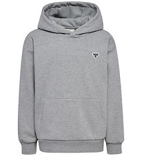 Hummel Hættetrøje - HmlJR - Gråmeleret Hummel Hættetrøje - HmlJR - Gråmeleret