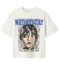 Name It T-shirt - NkfAkara - Wednesday - Cloud Dancer Name It T-shirt - NkfAkara - Wednesday - Cloud Dancer