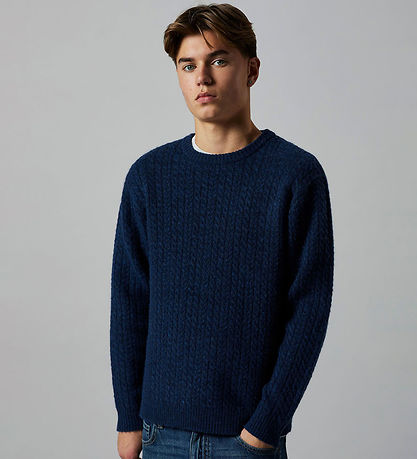 LMTD Bluse - Strik - NlmKave - Navy Blazer