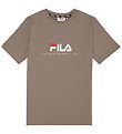 Fila T-shirt - Carosio - Taupe Gray m. Logo Fila T-shirt - Carosio - Taupe Gray m. Logo