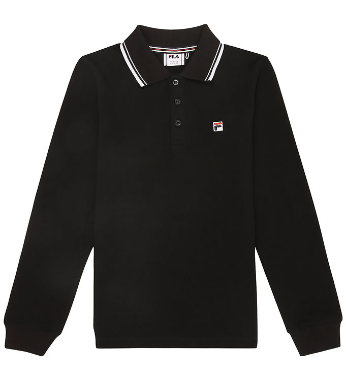 Fila Polobluse - Piqué - Biella - Sort m. Logo