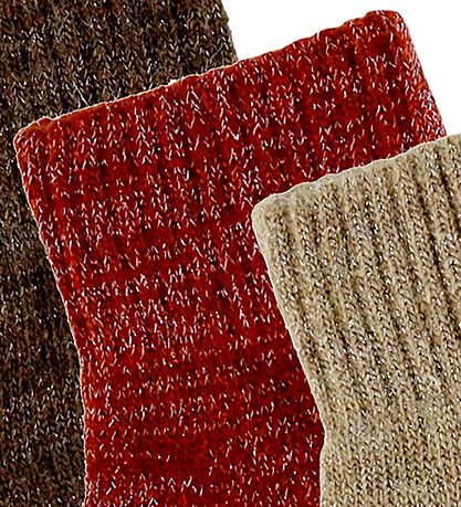 Mikk-Line Mittens - Wool/Polyamide - 3-Pack - Apple Butter-Choco