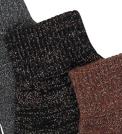 Mikk-Line Gloves - Wool/Polyamide - 3-Pack - French Roast-Black-