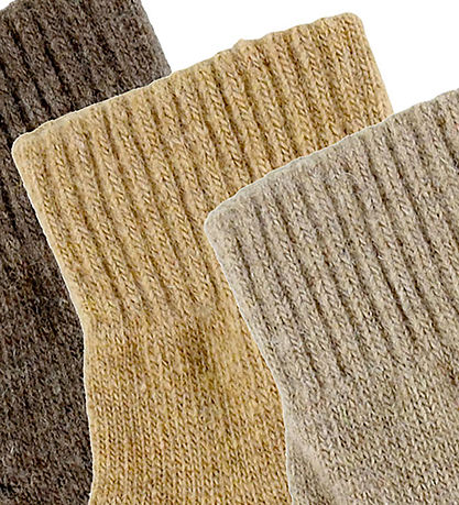 Mikk-Line Mittens - Wool/Polyamide - 3-Pack - Chocolate Chip Mel