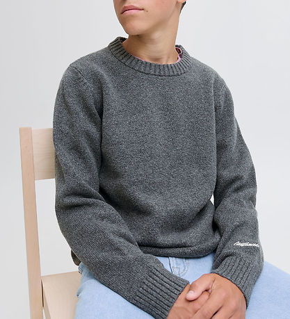 Jack & Jones Bluse - Strik - JorNorrebro - Dark Grey Melange Jack & Jones Bluse - Strik - JorNorrebro - Dark Grey Melange