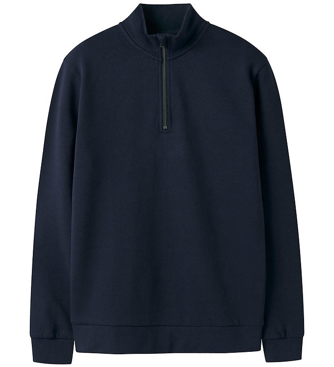 LMTD Sweatshirt - Noos - NlnNizu - Halv Lynlås - Navy Blazer