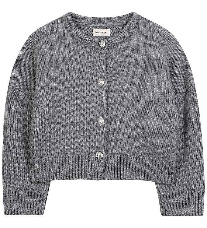 Zadig & Voltaire Cardigan - Mirka - Uld/Polyamid - Gråmeleret