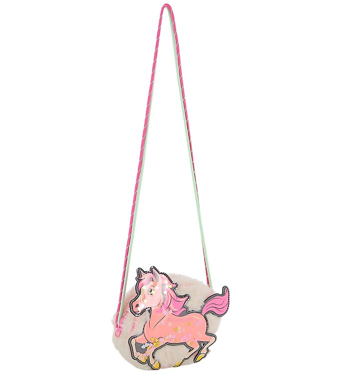 Billieblush Skuldertaske - Imiteret Pels - Ivory m. Hest