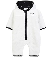 BOSS Jumpsuit - Teddy Fleece - Offwhite w. Navy