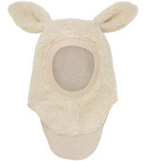 Huttelihut Elefanthue - Uld - Teddy - 2-lags - Cement m. Ører Huttelihut Elefanthue - Uld - Teddy - 2-lags - Cement m. Ører