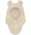 Huttelihut Elefanthue - Uld - Teddy - 2-lags - Cement m. Ører Huttelihut Elefanthue - Uld - Teddy - 2-lags - Cement m. Ører