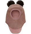 Huttelihut Elefanthue - Uld - 2-lags - Burlwood m. Kvaste Huttelihut Elefanthue - Uld - 2-lags - Burlwood m. Kvaste