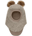 Huttelihut Elefanthue - Uld - 2-lags - Camel Melange m. Kvaste Huttelihut Elefanthue - Uld - 2-lags - Camel Melange m. Kvaste