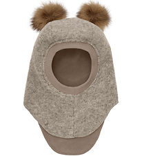 Huttelihut Elefanthue - Uld - 2-lags - Camel Melange m. Kvaste