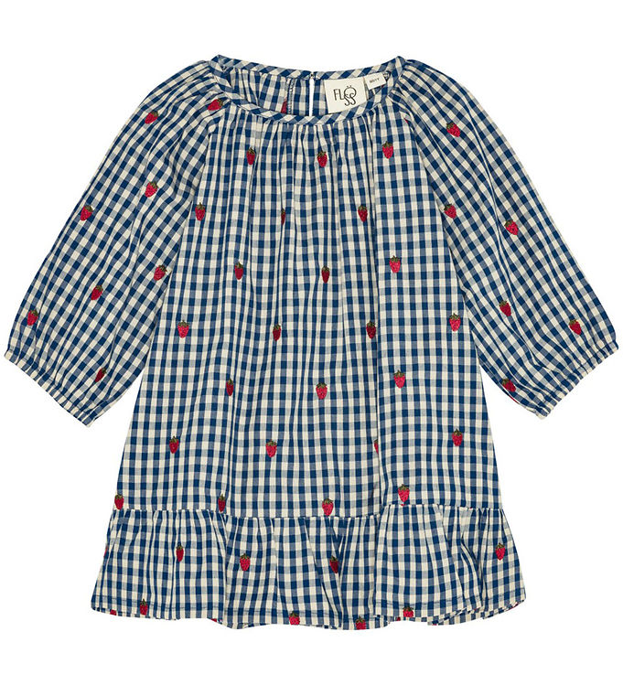 Flöss Kjole - Nolly - Berry blue check